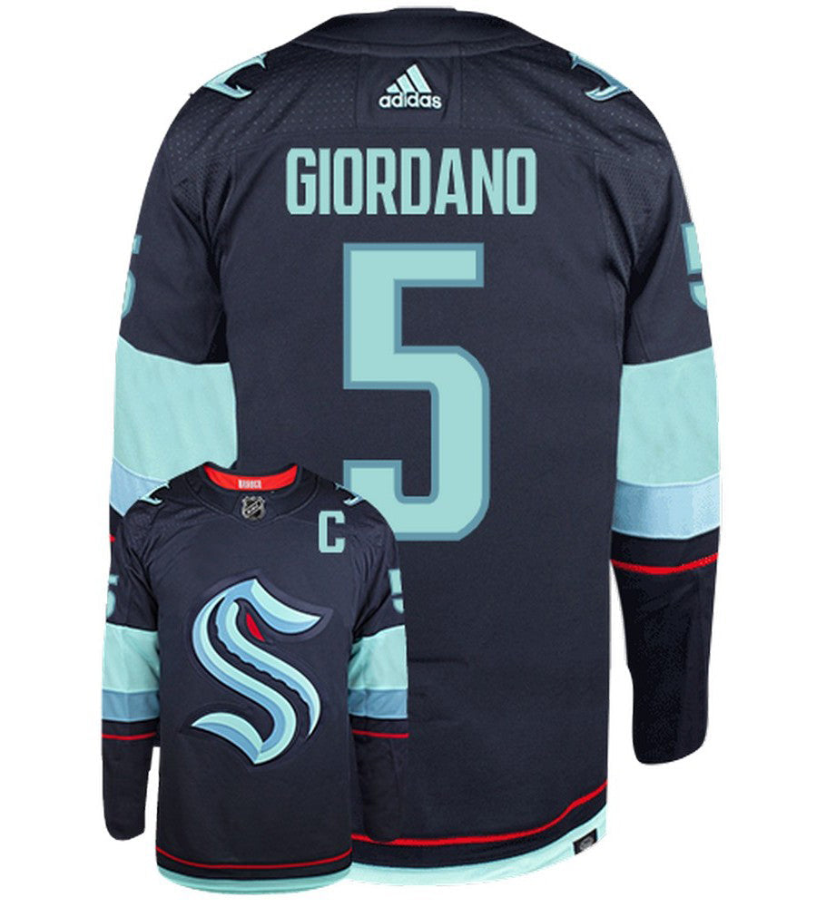 Seattle Kraken Mark Giordano Autographed Navy Adidas Authentic Jersey Size  54 Captain & Inaugural Season Patch Fanatics Holo
