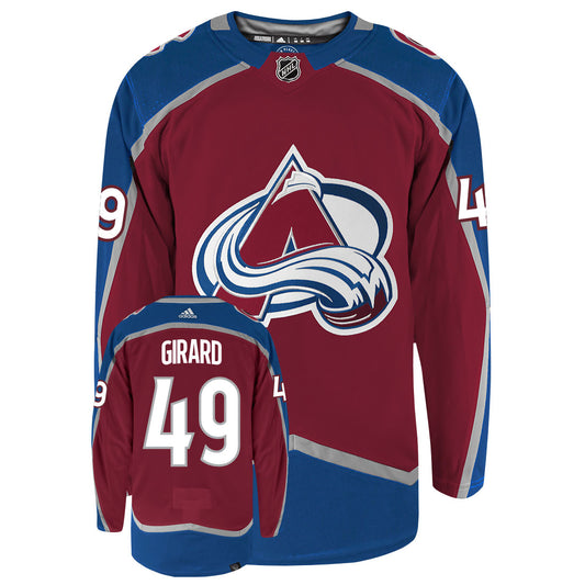 Samuel Girard Colorado Avalanche Adidas Primegreen Authentic Home NHL Hockey Jersey - Front/Back View