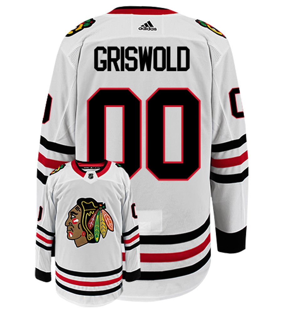 Men's Chicago Blackhawks #00 Clark Griswold NHL White Jersey