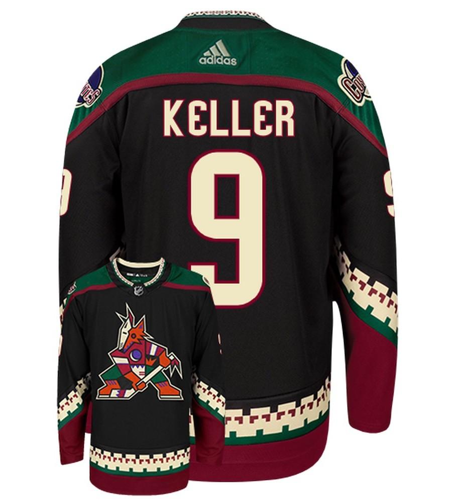 Adidas Arizona Coyotes Clayton Keller #9 Adizero Authentic Home Jersey, Men's, Size 50, Black