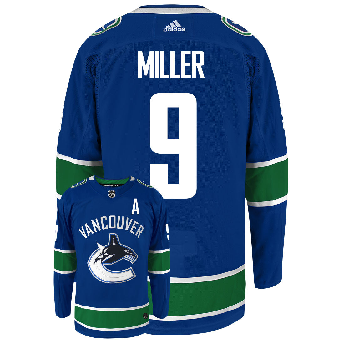 JT Miller Signed Vancouver Canucks Reverse Retro 2.0 Adidas Jersey