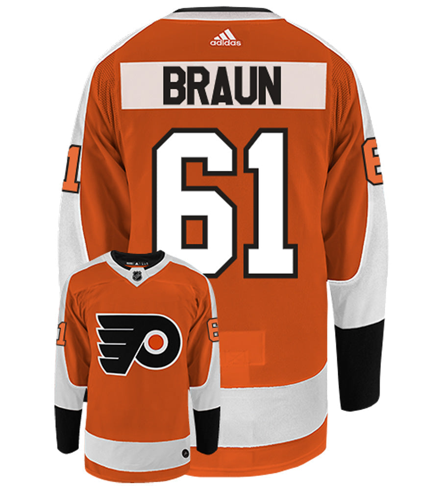 Men's Philadelphia Flyers Justin Braun Adidas Authentic Jersey - White