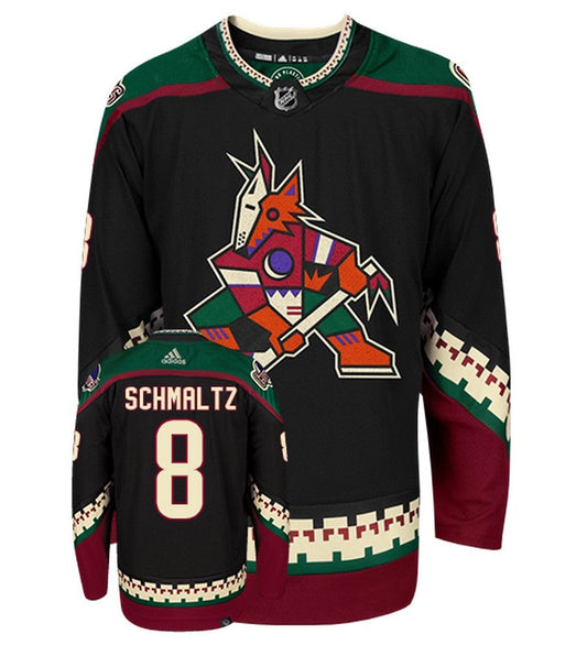 Nick Schmaltz Arizona Coyotes Adidas Primegreen Authentic Home NHL Hockey Jersey - Front/Back View