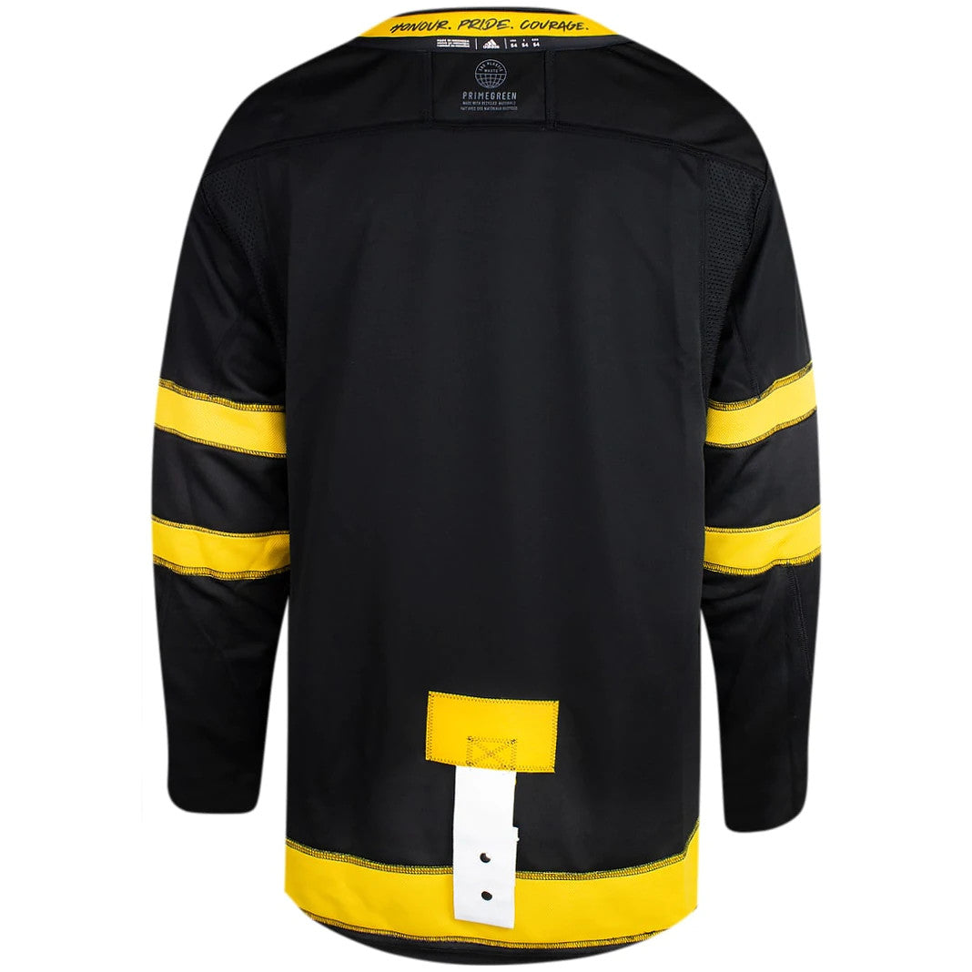 Toronto Maple Leafs Adidas Primegreen Authentic NHL Bieber Hockey Jersey - Inside Out Back View