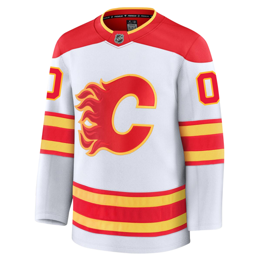 Customizable Calgary Flames 2024 Fanatics Premium Official AWAY NHL Jersey