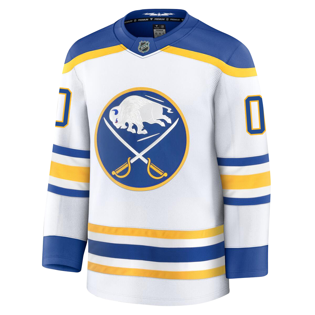 PRE-ORDER ONLY Customizable Buffalo Sabres 2024 Fanatics Premium Official, AWAY & THIRD ALTERNATE NHL Jersey