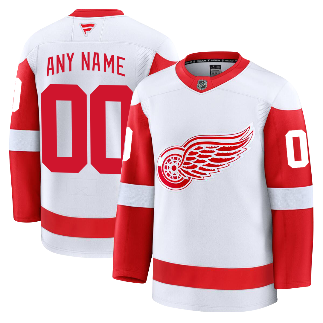 PRE-ORDER ONLY Customizable Detroit Red Wings 2024 Fanatics Premium Official NHL AWAY Jersey