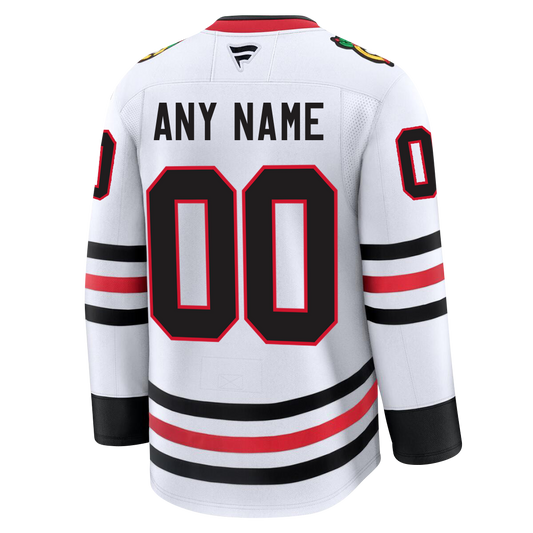 PRE-ORDER ONLY Customizable Chicago Blackhawks 2024 Fanatics Premium Official NHL AWAY Jersey