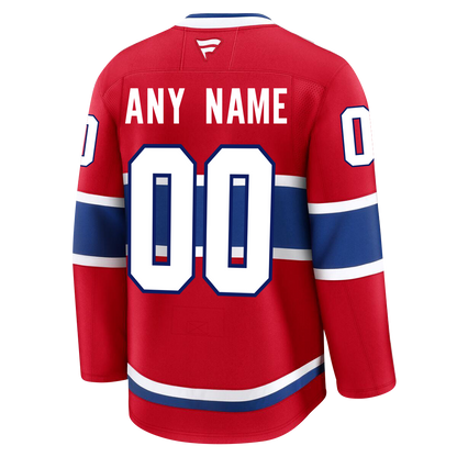 Customizable Montreal Canadiens 2024 Fanatics Premium Official NHL HOME Jersey