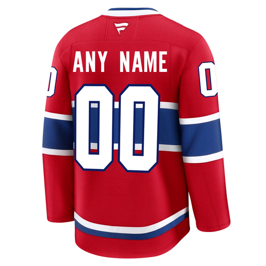 Customizable Montreal Canadiens 2024 Fanatics Premium Official NHL HOME Jersey