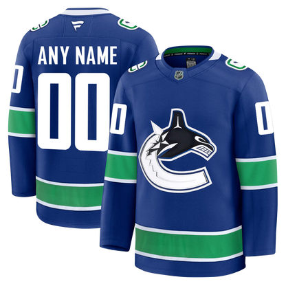 Customizable Vancouver Canucks 2024 Fanatics Premium Official NHL HOME Jersey