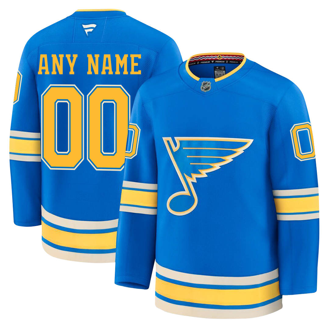 PRE-ORDER ONLY Customizable St. Louis Blues 2024 Fanatics Premium Official NHL Jersey