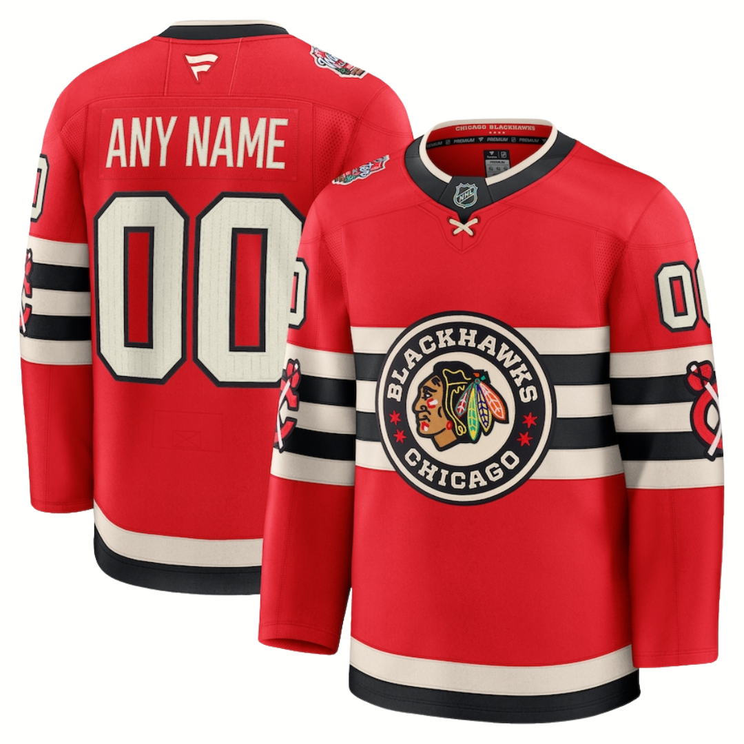 Customizable Chicago Blackhawks Fanatics 2025 NHL Winter Classic Premium Jersey