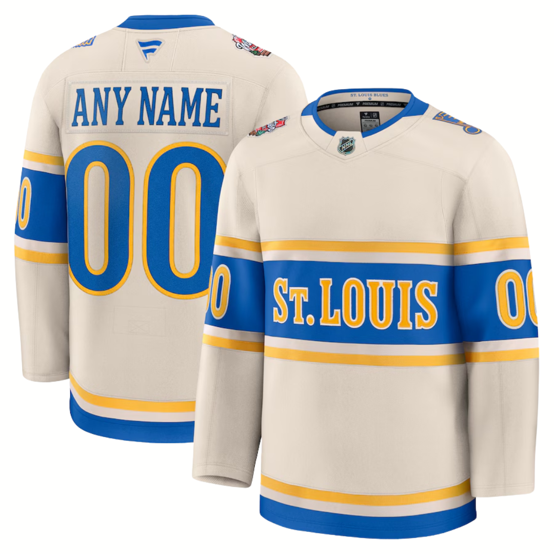 Customizable St. Louis Blues Fanatics 2025 NHL Winter Classic Premium Jersey