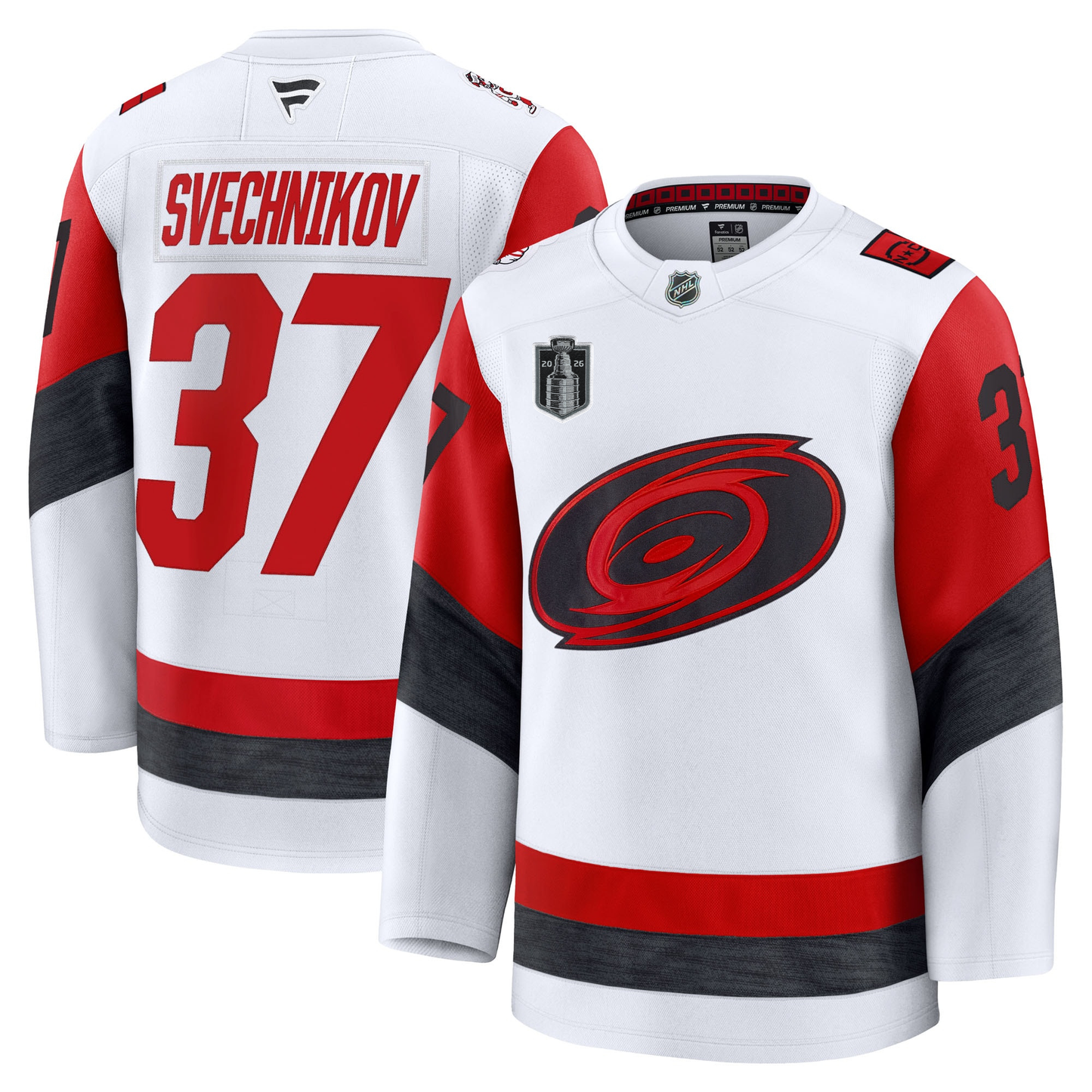 Andrei Svechnikov Carolina Hurricanes With 2026 Stanley Cup Final Patch Fanatics Away Premium Jersey
