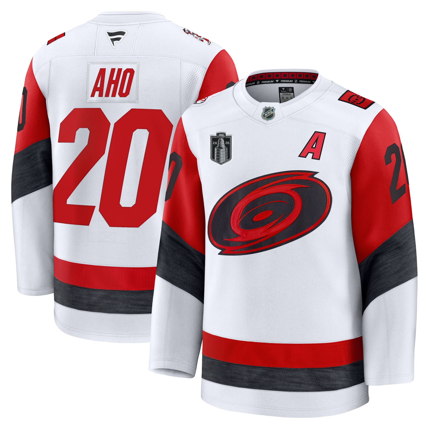 Sebastian Aho Carolina Hurricanes With 2026 Stanley Cup Final Patch Fanatics Away Premium Jersey