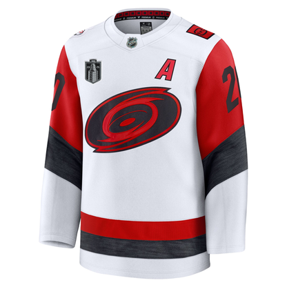 Sebastian Aho Carolina Hurricanes With 2026 Stanley Cup Final Patch Fanatics Away Premium Jersey