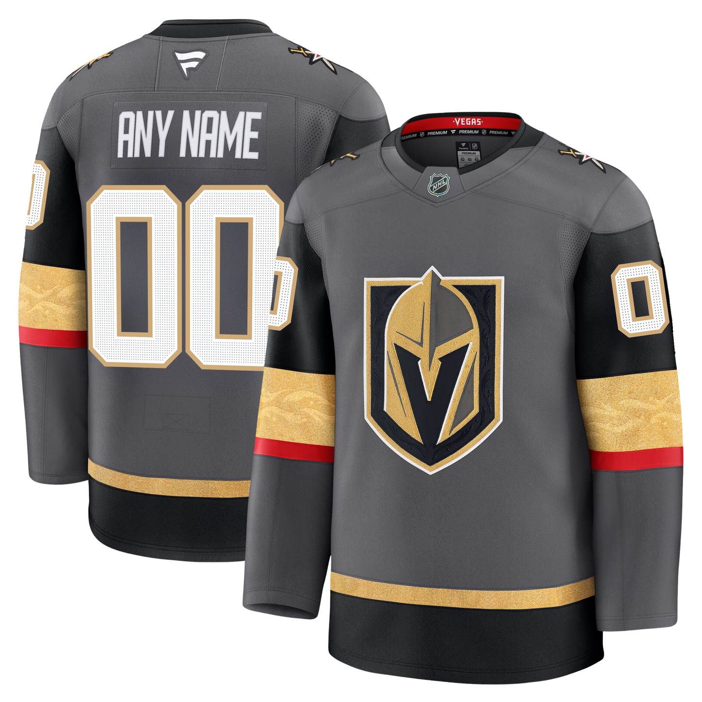 Customizable Vegas Golden Knights 2024 Fanatics Premium Official NHL THIRD ALTERNATE Jersey