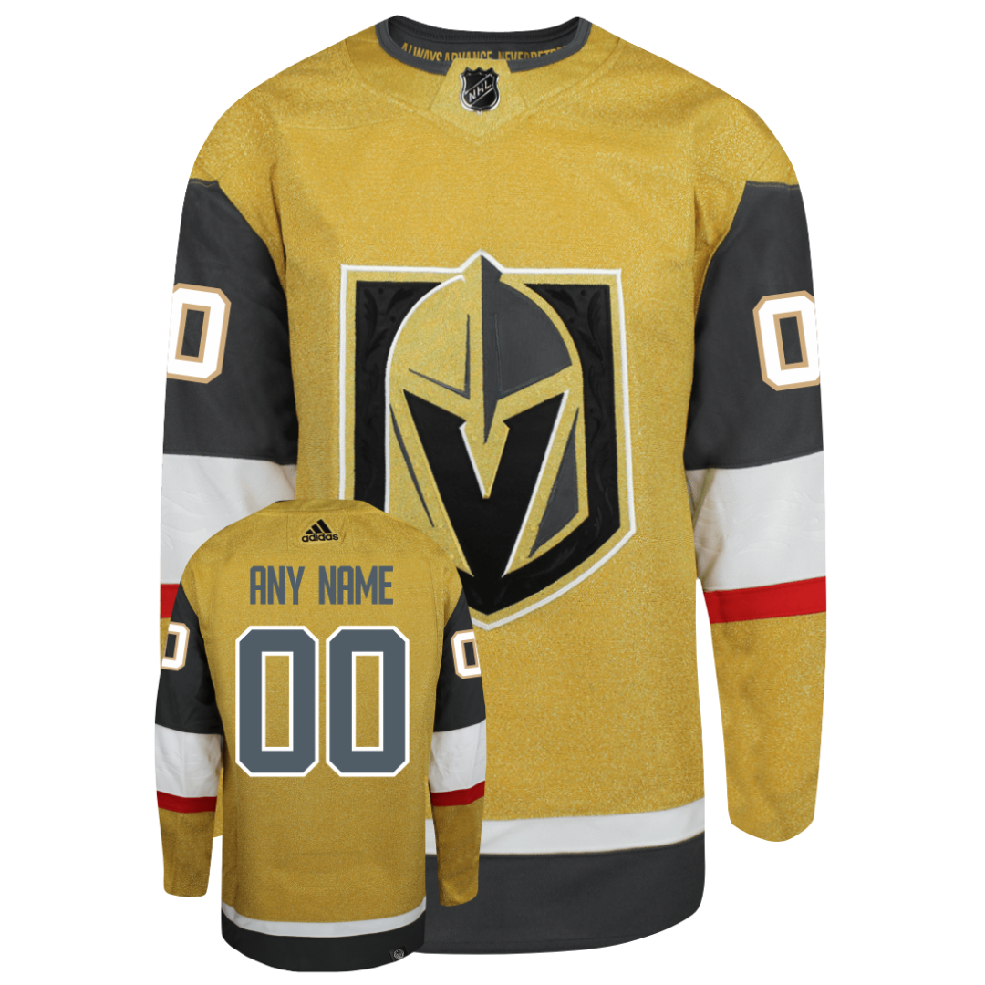 Customizable Vegas Golden Knights Adidas Primegreen Authentic NHL Hockey Jersey