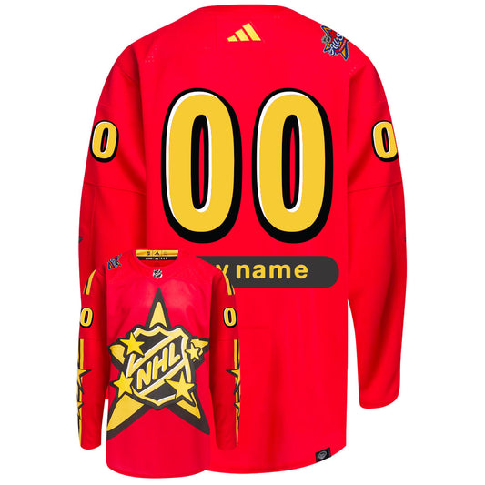 Customizable 2024 NHL All-Star Jersey Team Hughes (RED)