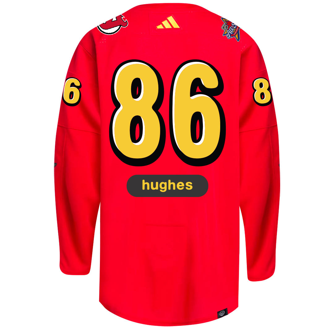 Jack Hughes 2024 NHL All-Star Jersey Team Hughes (RED)