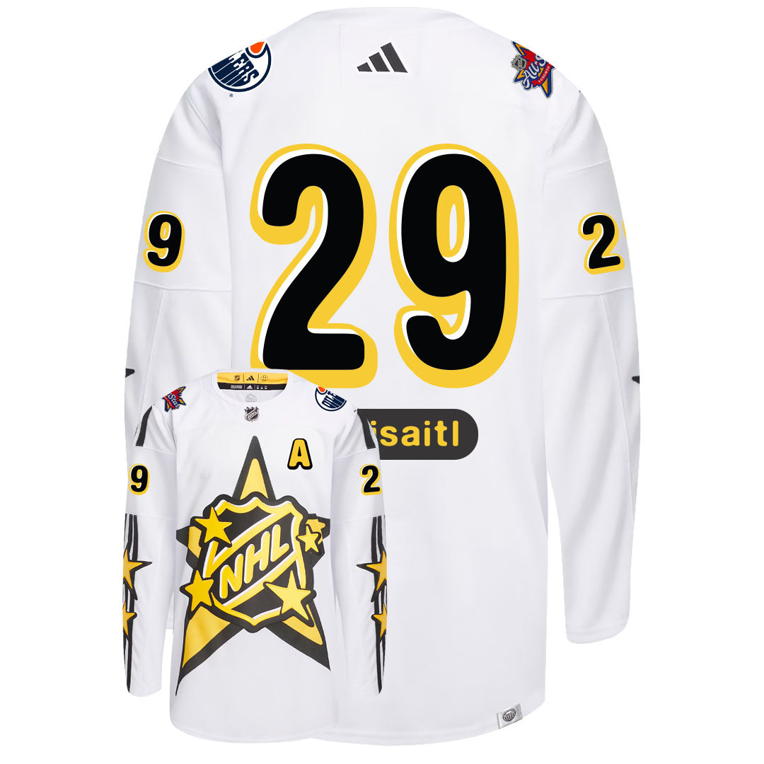 Leon Draisaitl 2024 NHL All-Star Jersey Team McDavid (WHITE)