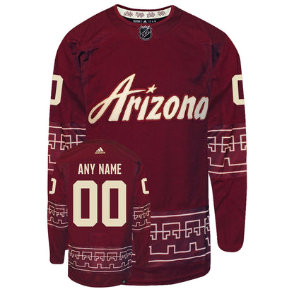 Customizable Arizona Coyotes Adidas Primegreen Authentic NHL Hockey Jersey