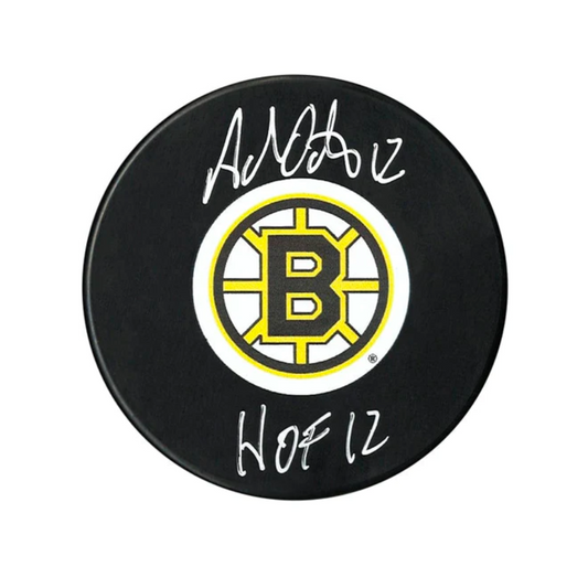 COJO 2023 Bruins Adam Oates Autographed HOF Inscribed Puck