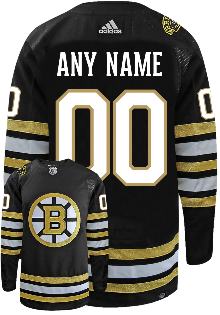 Customizable Boston Bruins Centennial Adidas Primegreen Authentic NHL Hockey Jersey