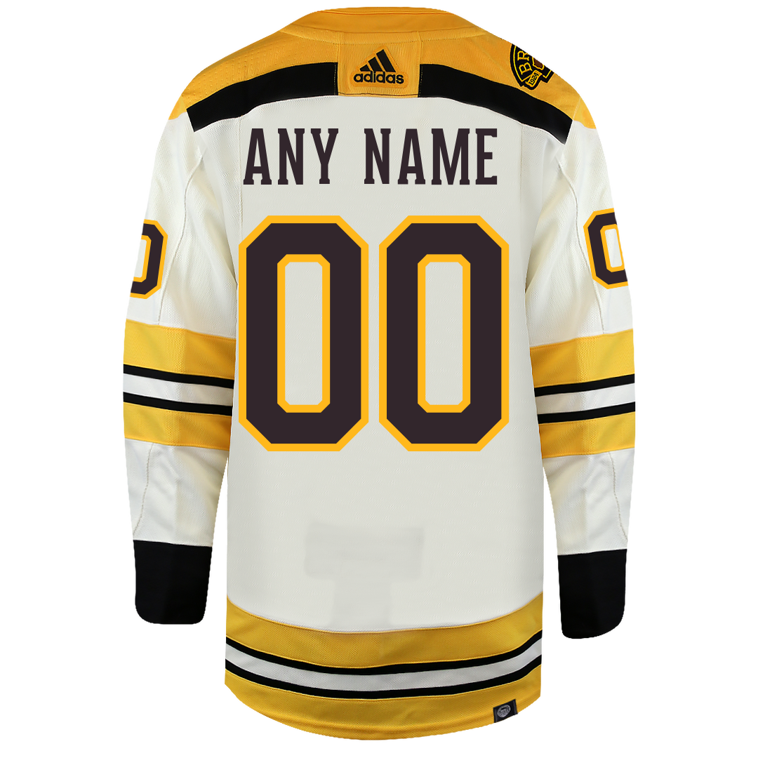 Customizable Boston Bruins Centennial Adidas Primegreen Authentic NHL Hockey Jersey