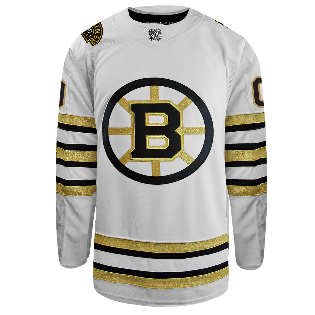 Customizable Boston Bruins Centennial Adidas Primegreen Authentic NHL Hockey Jersey