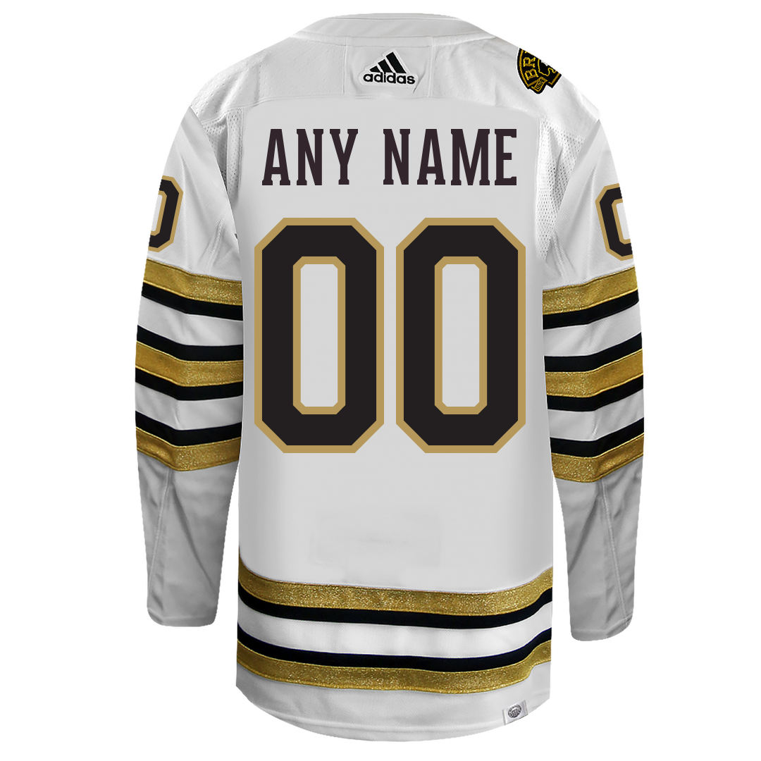 Customizable Boston Bruins Centennial Adidas Primegreen Authentic NHL Hockey Jersey