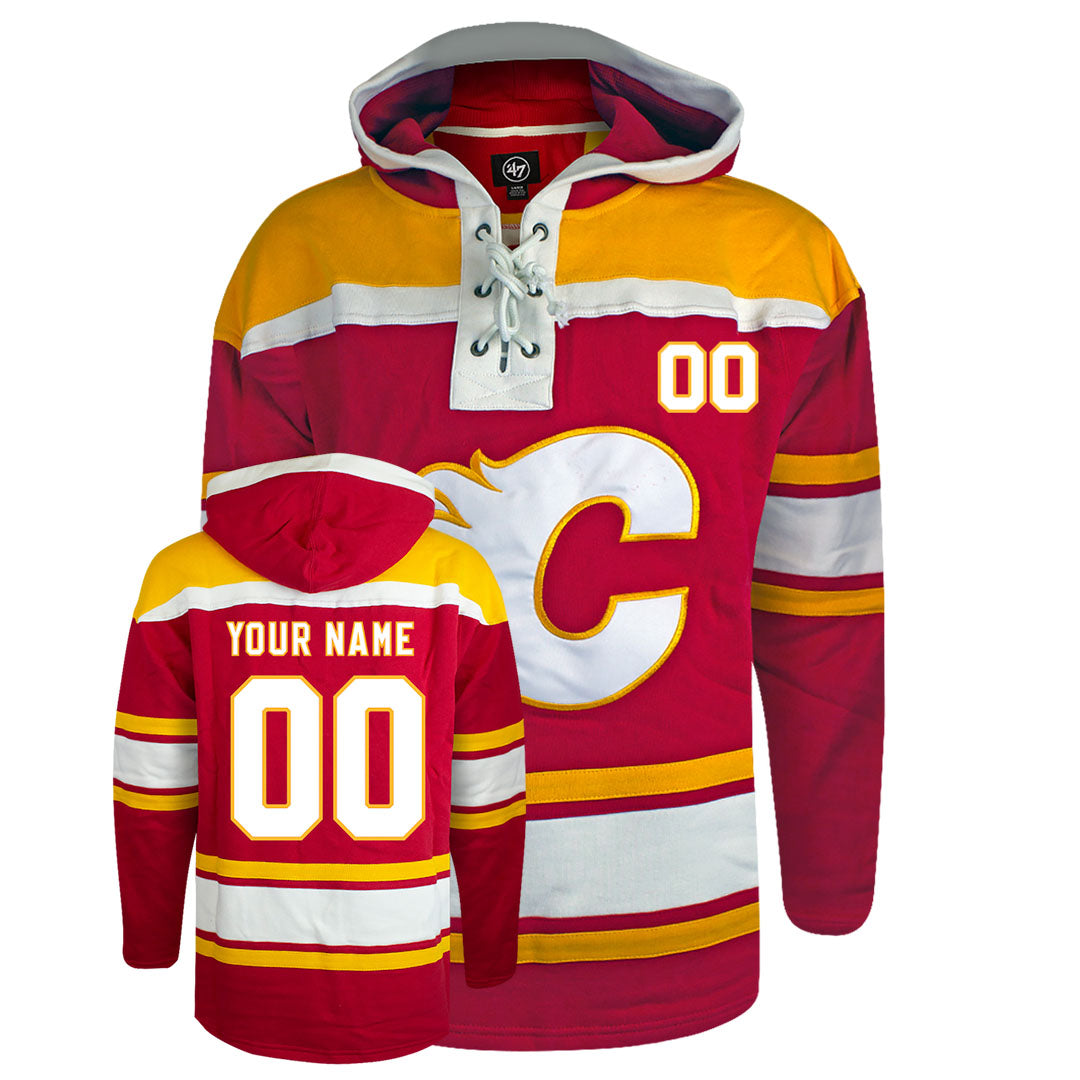 Customizable Calgary Flames 47' Fleece Lacer Hoody