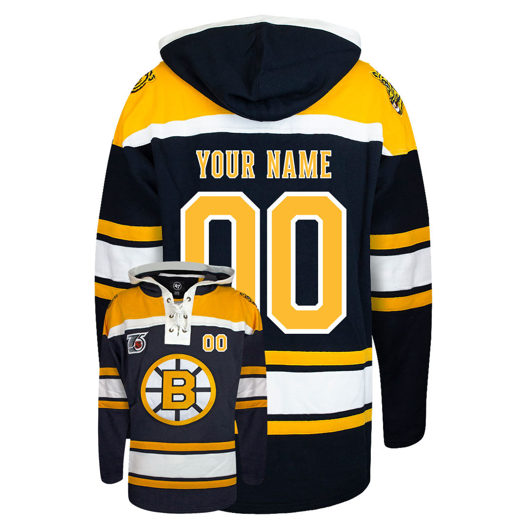 Customizable Boston Bruins 47' Retro Superior Lacer Hoody