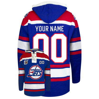 Customizable Winnipeg Jets 47' Retro Superior Lacer Hoody