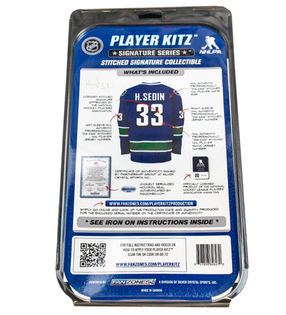 Henrik Sedin #33 Player Kitz Signature Series Stitched Autograph