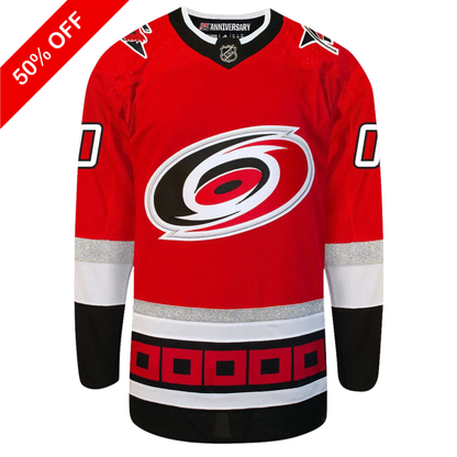 Customizable Carolina Hurricanes Adidas Primegreen 25th Anniversary Authentic NHL Hockey Jersey