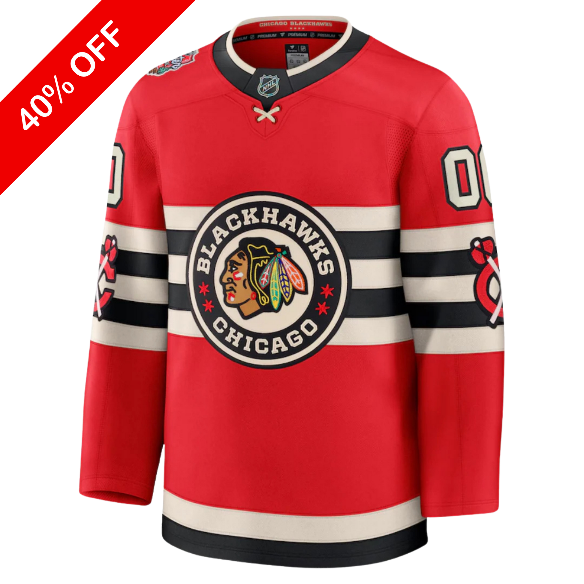 Men's Fanatics Red Chicago Blackhawks 2025 NHL Winter Classic Premium Jersey