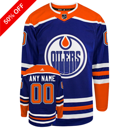 Customizable Edmonton Oilers 2022 Adidas Primegreen Authentic NHL Home Jersey