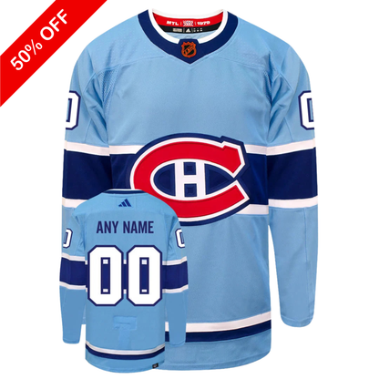 Customizable Montreal Canadiens Adidas 2022 Primegreen Reverse Retro Authentic NHL Hockey Jersey