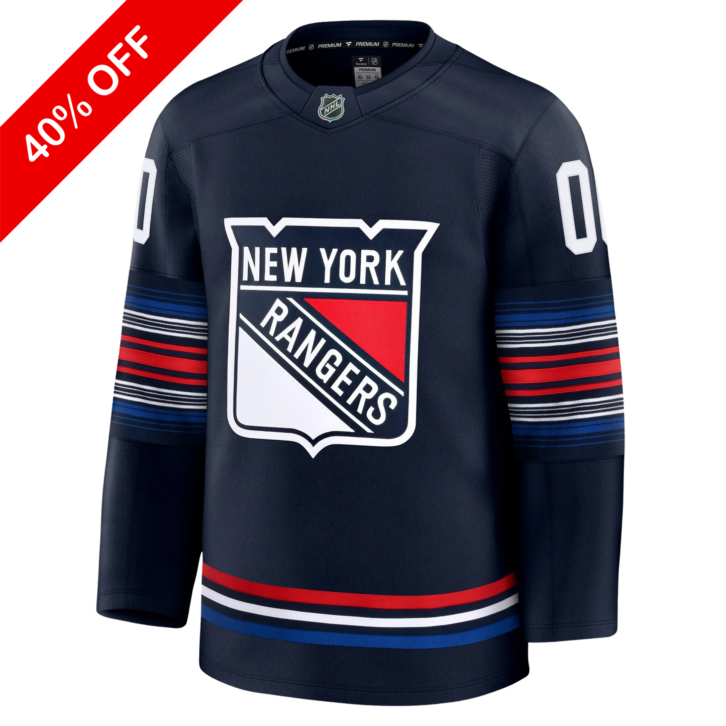 Customizable New York Rangers 2024 Fanatics Premium Official NHL THIRD ALTERNATE Jersey