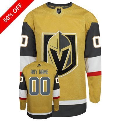 Customizable Vegas Golden Knights Adidas Primegreen Authentic NHL Home Jersey