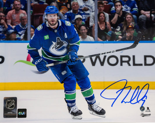 JT Miller Hand-Signed Vancouver Canucks Action Photograph