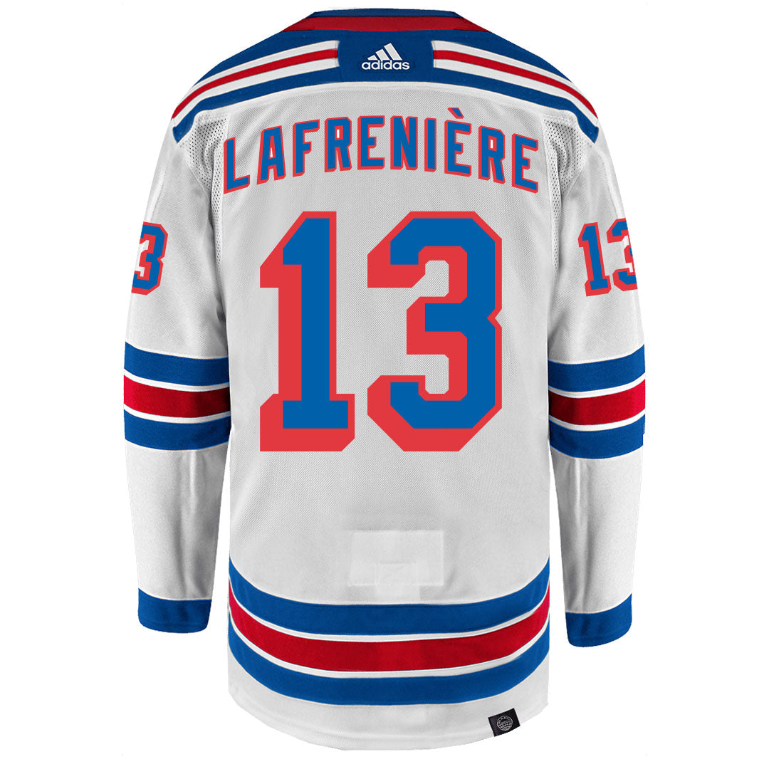 ALEXIS LAFRENIERE popular NY RANGERS BLUE JERSEY SIZE LARGE NICE!!