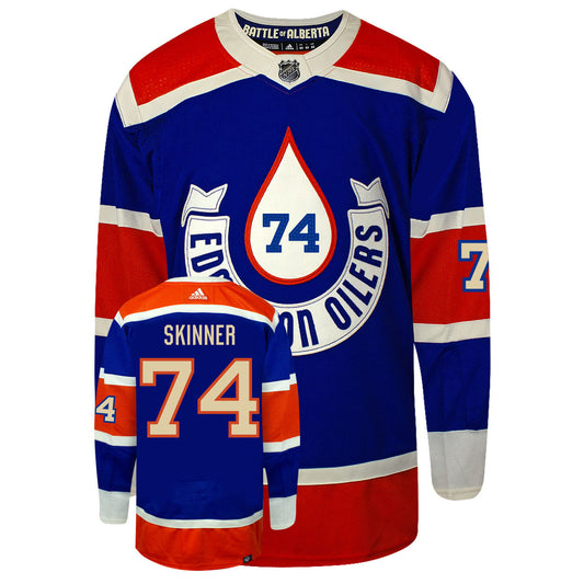Stuart Skinner Heritage Classic Edmonton Oilers 2023 Adidas Primegreen Jersey