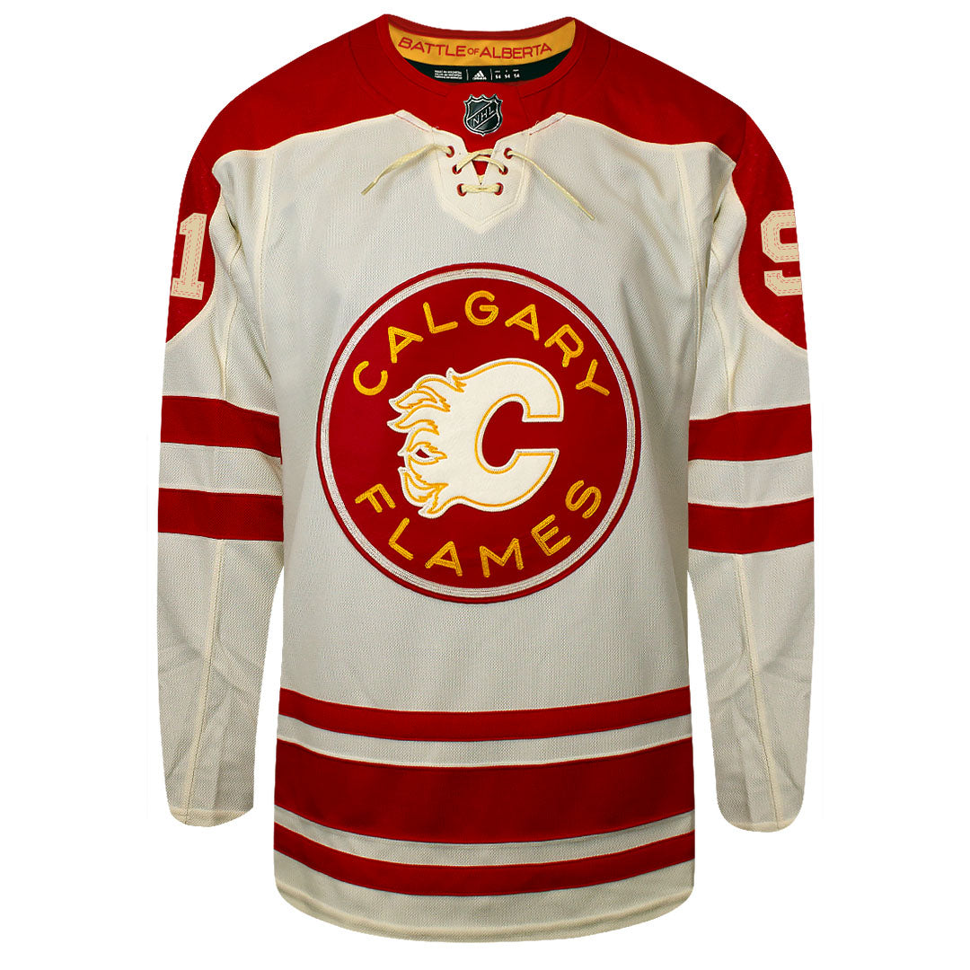 Nazem Kadri Heritage Classic Calgary Flames 2023 Adidas Primegreen Jersey