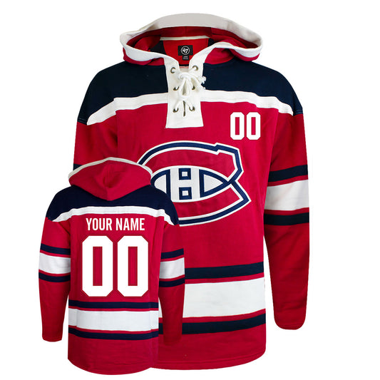 Customizable Montreal Canadiens 47' Fleece Lacer Hoody