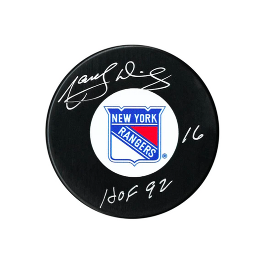 COJO 2023 NY Rangers Marcel Dionne Autographed Hall of Fame Puck