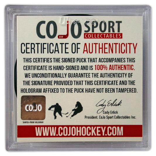 COJO 2023 Maple Leafs Dion Phaneuf Autographed Puck