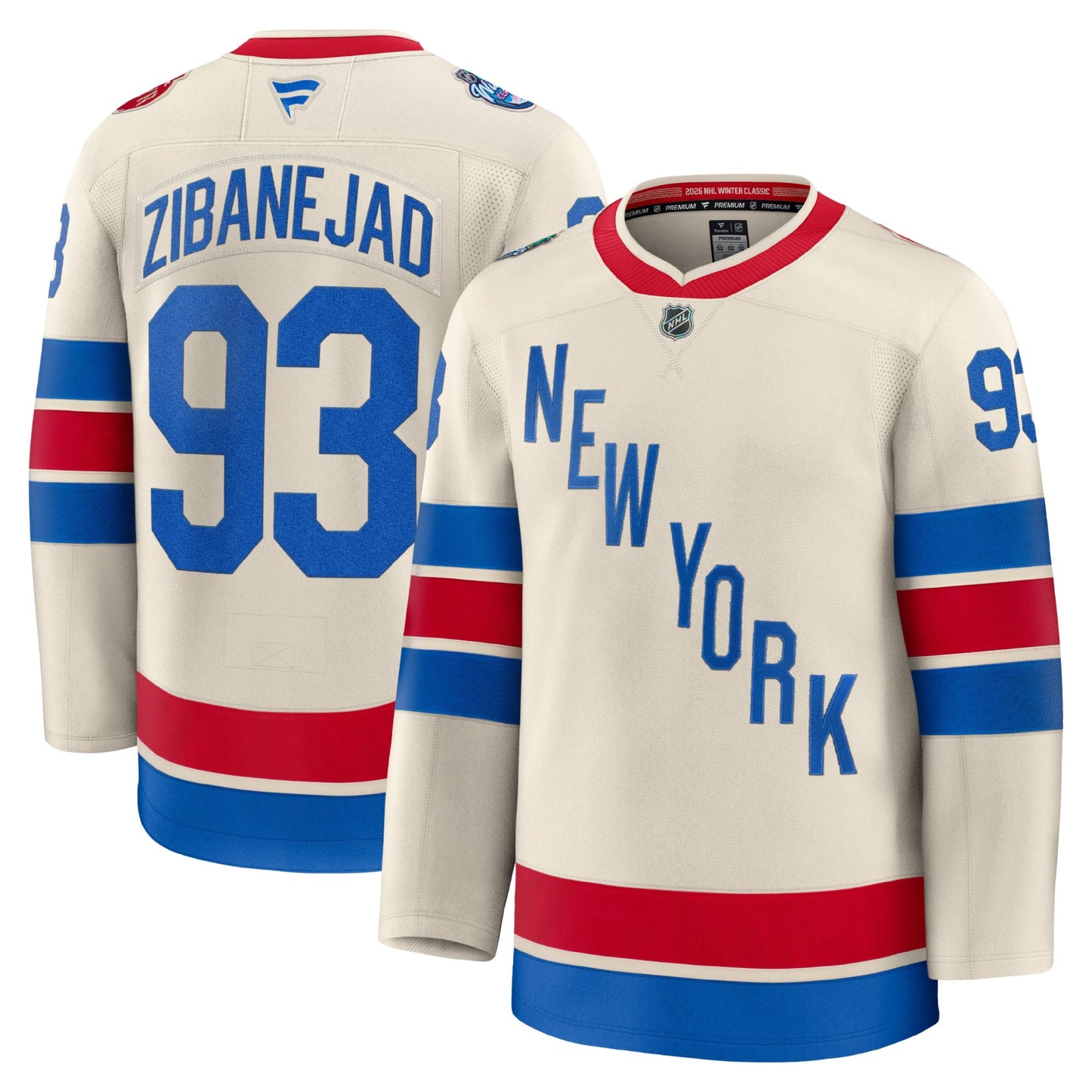 Mika Zibanejad New York Rangers 2026 Fanatics Premium Winter Classic Jersey